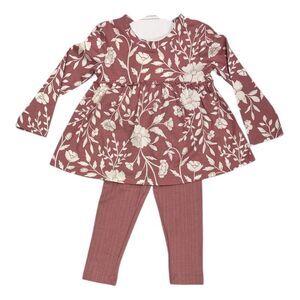 Member's Mark Baby Girls Easy Pull-On 2-Piece Playwear Set - Pink Floral